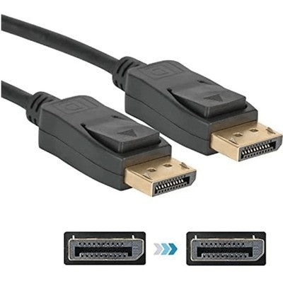 CABLE PUERTO DISPLAY MACHO A MACHO 20CM NEGRO ANERA