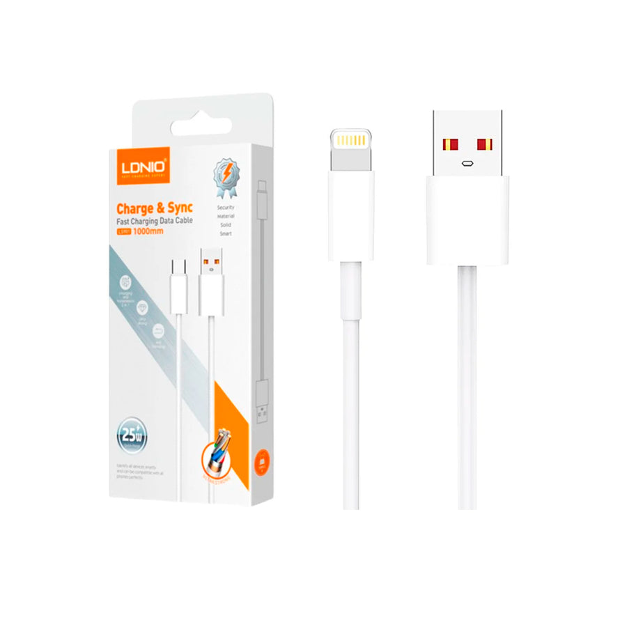 CABLE LDNIO LS901 1M 25W USB-IPH - CORDÓN WHITE