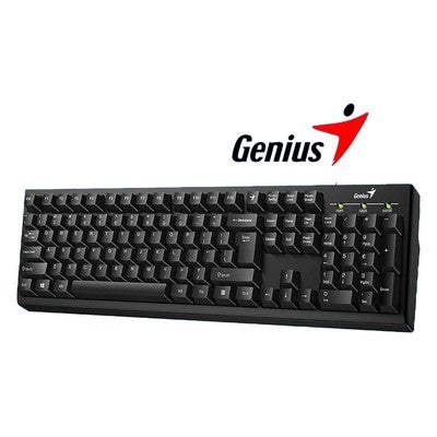 TECLADO GENIUS SMART KB-100 SP BK USB TECLAS FUNCION PERSONALIZABLES GARANTIA 12 MESES