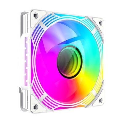 VENTILADOR PC GAMEMAX FN12A-C8I 120MM RGB RAINBOW INFINITO 24 LEDS (16 ANILLO, 8 CENTRAL) 5V 3PIN (M/F) 4PIN PWM (M/F)  AURA SYNC GARANTIA 12 MESES