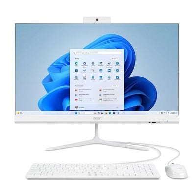 AIO ACER C24B-GMDCR-UWR5 AMD RYZEN 5 40 RAM 8GB DDR5 SSD 512GB AMD RADEON 610M 23.8" FHD IPS 144HZ GRAPHICS LAN 10/100/1000 WIFI 6E WINDOWS 11 HOME INCLUYE TECLADO + MOUSE INALAMBRICO WHITE - DQ.BW4AA.001