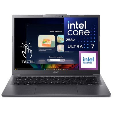 LAPTOP ACER INTEL CORE ULTRA 7 258V RAM 32GB SSD 1TB 14" WUXGA (1920X1200) *TOUCH* WINDOWS 11 HOME - A14-52MT-701K