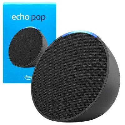 ASISTENTE DE VOZ ALEXA AMAZON ECHO POP, SONIDO DEFINIDO COMPACTO CARBON GARANTIA 12 MESES