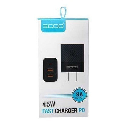 CARGADOR ECCO EC45C 45W WHITE - 2P PD + USB + CAB TC-IPH NEW +.