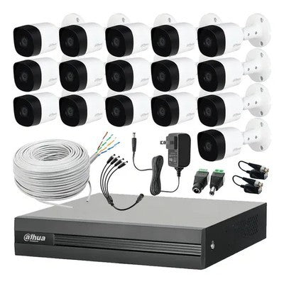 Kit 16 Camaras Tubo Metalica 720P Hd