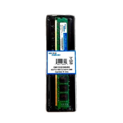 MEMORIA RAM 8GB DDR3 1333MHZ GOLDEN UDIMM 1.5V PC3-10600 CL9 240-PIN GM1333D3N9/8G GARANTIA 12 MESES