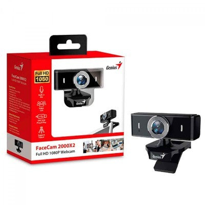 Camara Genius Facecam 2000X2 Fhd 1080P 2M Cmos Mic Win 10 11 Mac Os 10.10