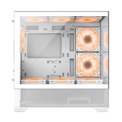 CASE GAMEMAX STORM 2 MW WH ATX USB-C/3.0/2.0 FAN ARGB (FRONT. 3*12CM, POST. 1*12CM) LAT. VIDRIO TEMP. Y FRONT MESH, AURA SYNC GARANTIA 12 MESES