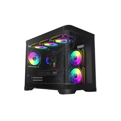 CASE GAMEMAX STORM BK M-ATX USB 3.0/2.0 FAN FRGB POST. 1*12CM, LAT. VIDRIO TEMP. Y FRONT MESH AIRFLOW SUPP TARJ. GRAFICAS RTX-40XX GARANTIA 12 MESES