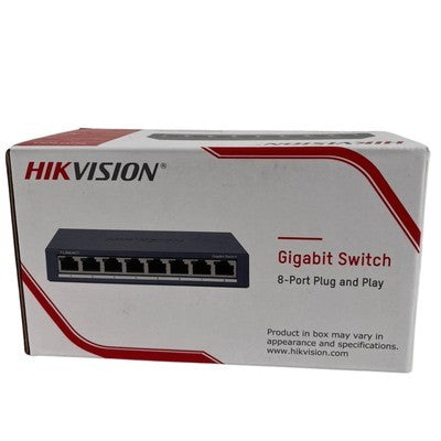 SWITCH HIKVISION 8 PUERTOS GIGABIT 16GBPS METALICO DS-3E0508-O GARANTIA 12 MESES