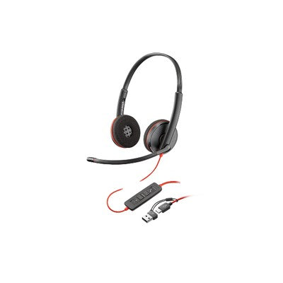 POLY BLACKWIRE 3320 STEREO MICROSOFT TEAMS CERTIFIED USB-C HEADSET +US