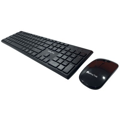 TECLADO + MOUSE INFINYTEK WIRELESS INALAMBRICO PILAS AA COLOR NEGRO - KB028