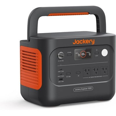 ESTACION DE ENERGIA JACKERY EXPLORER 1000 V2 BAT. LIFEPO4 1070WH SALIDAS 1500W (AC 110V*3, USB-C/100W/PD*1, USB-C/30W*1, USB-A/18W*1, CAR 12V/10A*1) CARGA RAPIDA 1H