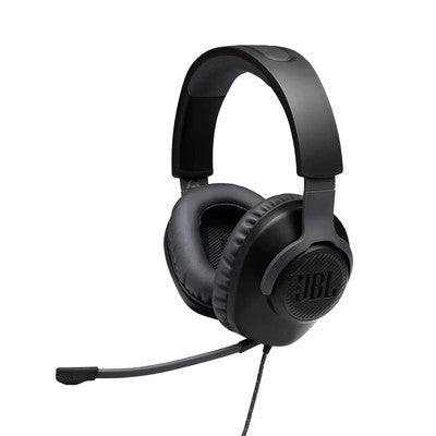 HEADPHONE JBL QUANTUM 100 WIRED OVER-EAR GAMING HEADPHONES BLACK LARGE - JBLQUANTUM100BLKAM - 050036369657