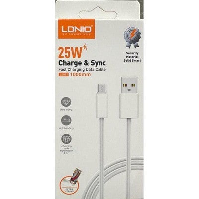 CABLE LDNIO LS891 1M 25W USB-V8 - WHITE