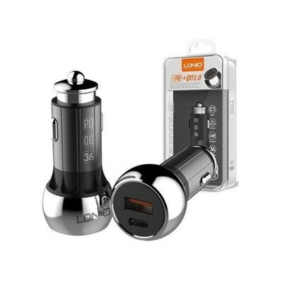 CARGADOR VEH. LDNIO C1 36W 2P USB+PD + CAB TC-TC
