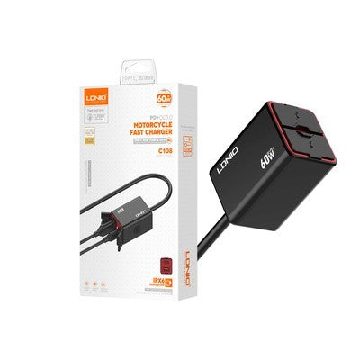 CARGADOR LDNIO MOTO C108 60W 2P USB+PD + CAB TC-IPH +.