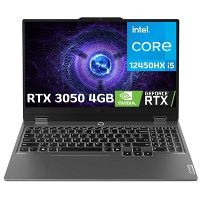 LAPTOP LENOVO LOQ INTEL CORE I5 12450HX (12VA) RAM 12GB SSD 512 GB 15.6" 144HZ *NVIDIA GEFORCE RTX 3050 4GB* WINDOWS 11 HOME INGLES - 83GS001CUS