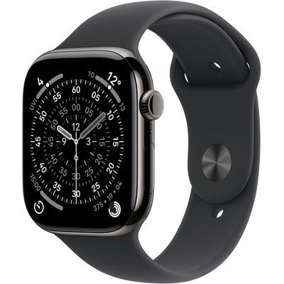SMARTWATCH APPLE WATCH SERIES 11 (GPS) 46MM SPACE GRAY ALUMINUM CASE WITH BLACK SPORT BAND - S/M - SPACE GRAY - (2025) - MEV04LW/A - APPLE
