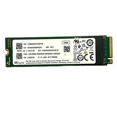 SSD 256GB HYNIX M.2 2280 PCIE GEN 4 NVME 4800MB/S, 4400MB/S BC901M242S GARANTIA 6 MESES (SIN EMPAQUE)