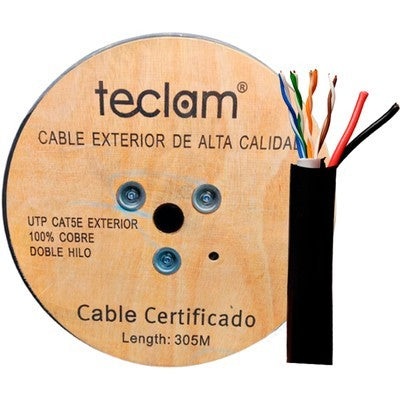CABLE UTP CAT 5E ROLLO 100 METROS NEGRO