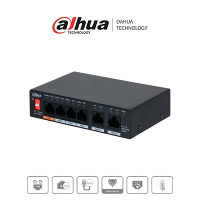 SWITCH POE 6 PUERTOS 10/100/1000