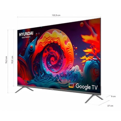 TELEVISOR TV HYUNDAI 55" ELED5529QC QLED 4K UHD (3840X2160) HDR10 ANDROID 16GB ROM 2GB RAM BL 5.0 WIFI 2XHDMI 2XUSB -  LED5529QC CO