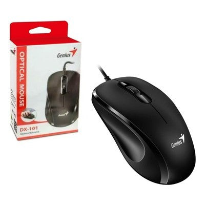 MOUSE GENIUS DX-101 NEGRO 3 BOT. DPI 1200 USB GARANTIA 12 MESES