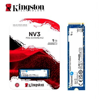 DISCO SOLIDO 1TB KINGSTON SNV3S-1000G NV3 M.2 2280 PCIE 4.0 NVME 6000MB - SNV3S/1000GB