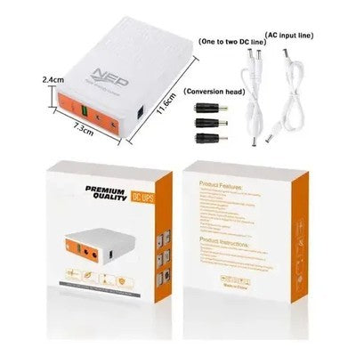 MINI UPS PARA ROUTER 10000MAH NEP QX-600 25W 12V 9V 5V GARANTIA 6 MESES