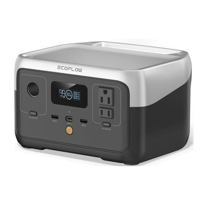 ESTACION DE ENERGIA EF ECOFLOW RIVER 2 BAT. LIFEPO4 256WH SALIDAS 600W (AC 110V*2, USB-C*1, USB-A*2, 12V CAR*1) CARGA RAPIDA 1H 100%