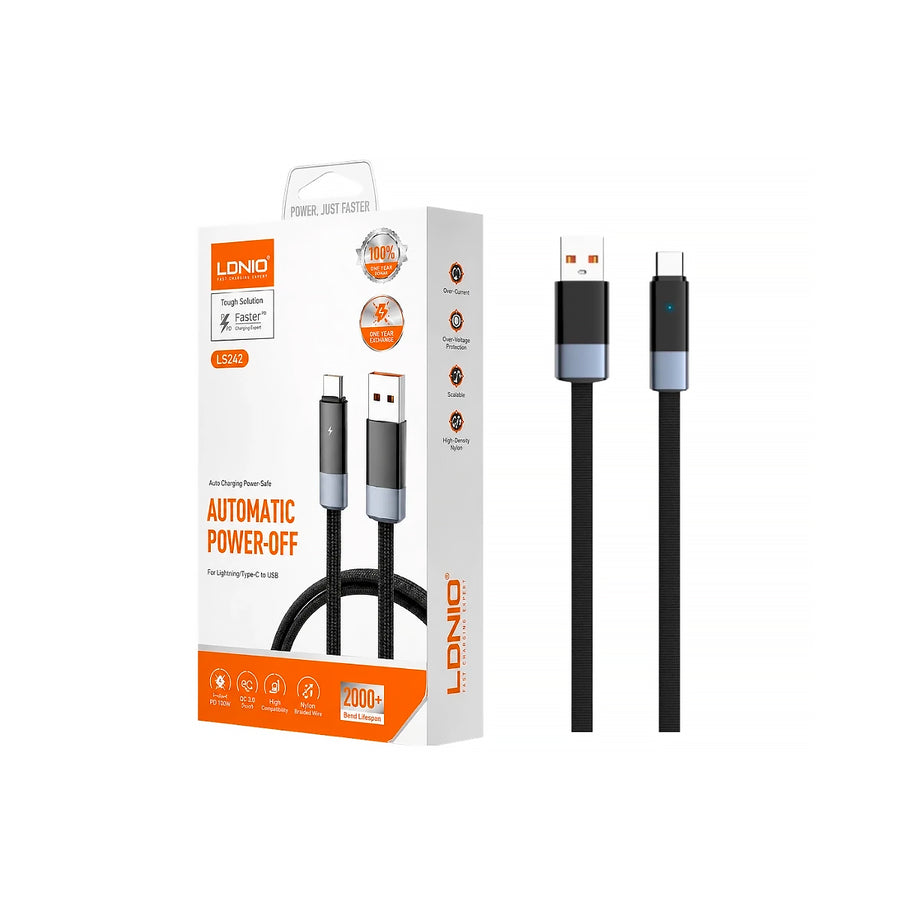 CABLE LDNIO LS242 2M 50W USB-TC