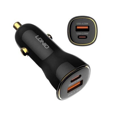 CARGADOR VEH. LDNIO C3 36W 2P USB+PD + CAB TC-TC