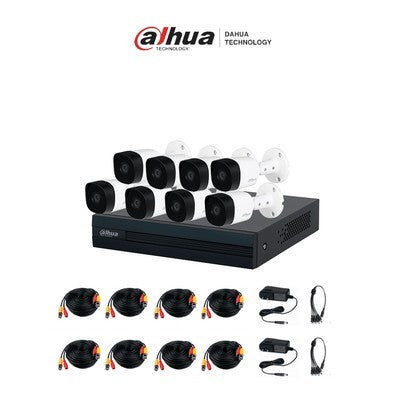 KIT 8 CAMARAS TUBO METALICA 720P HD