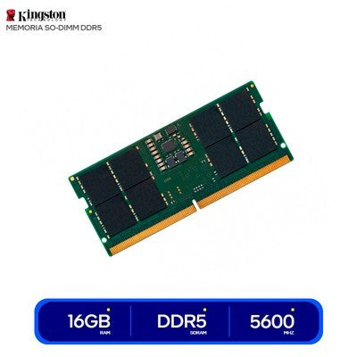 MEMORIA RAM DDR5 SO-DIMM 16GB PC5600 KINGSTON LAPTOP 5600MT/S - KVR56S46BS8-16