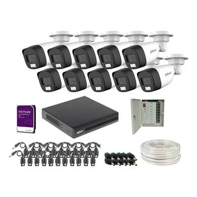 KIT 10 CÁMARAS CON AUDIO 2MP