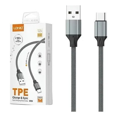 CABLE LDNIO LS441 1M 12W 2.4A USB-TC