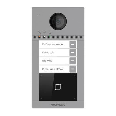 PLACA VIDEOPORTERO IP 4 BOTONES 2DA GEN DS-KV8413-WME1