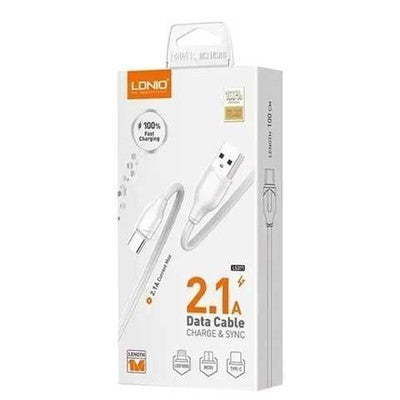CABLE LDNIO LS371 1M 12W 2.1A USB-TC