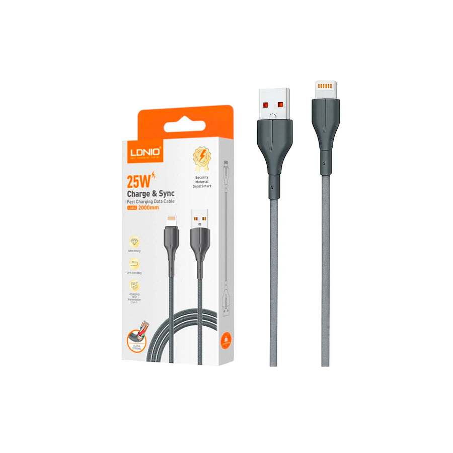 CABLE LDNIO LS852 2M 25W USB-IPH - BLACK