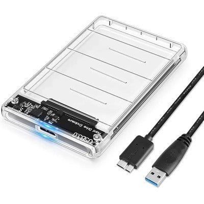CAPSULA HDD/SSD 2.5" HD-13 USB 3.0 TRANSPARENTE GARANTIA 12 MESES