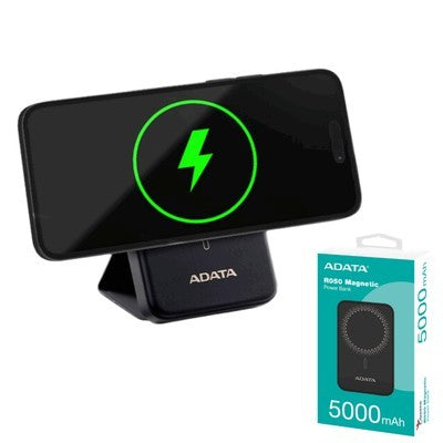 POWER BANK ADATA INALAMBRICO (5,000 MAH) (LI-POLYMER BATTERY) R050 MAGNETICO - PR050-11BK