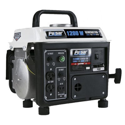 GENERADOR ELECTRICO A GASOLINA AMERICANO PULSAR 1200 WTS (1.2KW) PORTABLE GASOLINA / ACEITE 2-STROKE GENERATOR - 814726026530 - PG1202SA