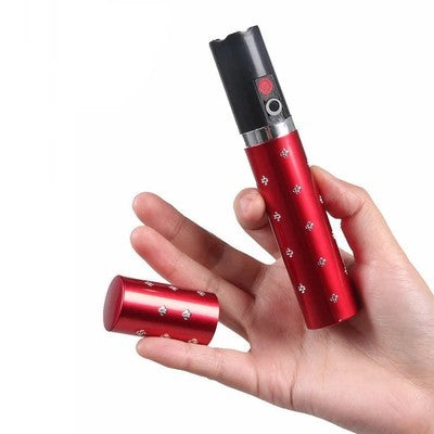 LAPIZ LABIAL DE DEFENSA PERSONAL LINTERNA + PISTOLA DE ATURDIMIENTO TASER STUN GUN 1202 ALUMINIO RECARGABLE GARANTIA 6 MESES