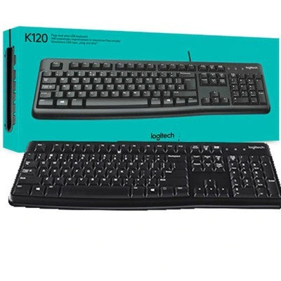TECLADO LOGITECH K120 ALAMBRICO USB ANTIDERRAME NEGRO