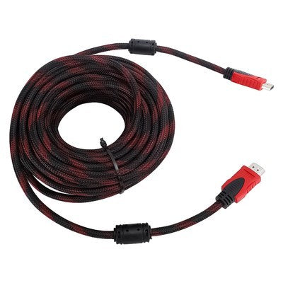 CABLE HDMI 5M 1080P SC-502-5 TRENZADO BK/RD GARANTIA 12 MESES